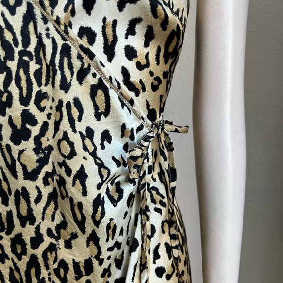 Blumarine Leopard Print Wrap Midi Dress - Picture 4 of 8